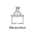effective worker icon. Element people at the workplace for mobile concept and web apps. Thin line icon for website design and deve