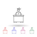 Effective worker multi color icon. Simple thin line, outline vector of people in the work icons for ui and ux, website or mobile Royalty Free Stock Photo