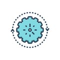 Color illustration icon for Effectiveness, productivity and efficiency