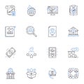 Effectiveness improvement line icons collection. Streamlining, Optimization, Enhancing, Acceleration, Innovation