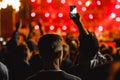 Hands of people at the concert Royalty Free Stock Photo