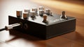 Effects. A connected audio cable is visible on the side. The pedal Royalty Free Stock Photo