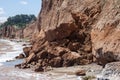 Seaside coastal erosion Royalty Free Stock Photo