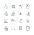 Effectualness line icons collection. Efficiency, Ingenuity, Resourcefulness, Efficacy, Effectiveness, Inventiveness