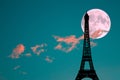 Effel tower on sky background