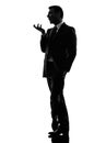 Effeminate snobbish business man silhouette Royalty Free Stock Photo