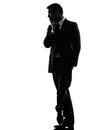 Effeminate snobbish business man silhouette Royalty Free Stock Photo