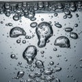 Effervescent bubbles trapped in a liquid, Royalty Free Stock Photo