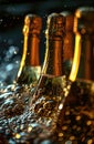 Effervescent elixir: sparkling wine, a bubbly celebration encapsulated in every sip, a golden symphony of effervescence