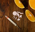 Effervescent Orange Tablets, Fizzy Vitamine Supplement