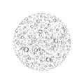 Effervescent soluble tablet bubbles isolated on white background