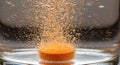 Effervescent Tablet Dissolving in Glass of Water Royalty Free Stock Photo
