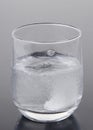 Effervescent tablet in a glass of water