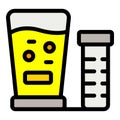 Effervescent vitamin icon vector flat