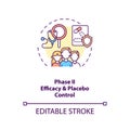 Efficacy and placebo control concept icon