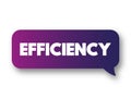 Efficiency is the ability to avoid wasting materials, energy, efforts, money, and time in doing something or in producing a