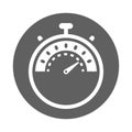 Efficiency, control, dashboard, performance, speed icon. Gray vector sketch.