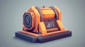 efficiency enhancing machine core in low poly style Royalty Free Stock Photo