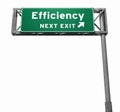 Efficiency Freeway Exit Sign