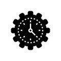 Black solid icon for Efficiency, time and management