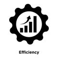 Efficiency icon vector isolated on white background, logo concept of Efficiency sign on transparent background, black filled