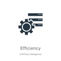 Efficiency icon vector. Trendy flat efficiency icon from big data collection isolated on white background. Vector illustration can Royalty Free Stock Photo