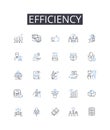 Efficiency line icons collection. Harmony, Agreement, Consensus, Unity, Compliance, Agreement, Concordance vector and