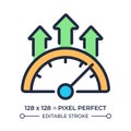Efficiency meter RGB pixel perfect color icon