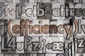 Efficiency with movable type printing Royalty Free Stock Photo