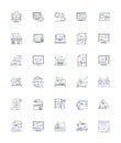 Efficiency and productivity line icons collection. Streamline, Automation, Optimization, Output, Precision, Time