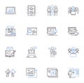 Efficiency and productivity line icons collection. Streamline, Optimize, Automation, Workflow, Output, Results