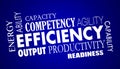Efficiency Productivty Great Work Process Word Royalty Free Stock Photo