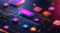 efficiency pulsating workflow diagram Royalty Free Stock Photo