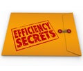 Efficiency Secrets Yellow Classified Envelope Confidential Tips