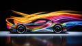 Efficient aerodynamics of a vehicle highlighted through a wind tunnel test Royalty Free Stock Photo