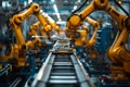 Efficient Assembly line background. Generate Ai