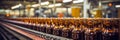 Efficient automated bottling process at state of the art beverage manufacturing facility