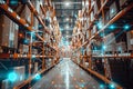 Efficient automated warehouse system optimizing supply chain and logistics management processes