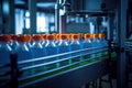 Efficient Beverage Production Processing and Bottling in a Fruit Juice Factory. created with Generative AI