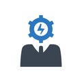 Efficient business person icon