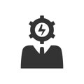 Efficient business person icon