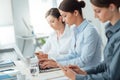 Efficient business women working together Royalty Free Stock Photo