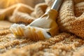 Efficient Carpet Cleaning with Vacuum Brush and Soap Suds for Sparkling Results Generative AI