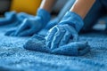 Efficient cleaning tools in action, ensuring a spotless living space