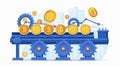 Efficient Conveyer Belt for Bitcoin, Dollar, and Cryptocurrency Transport