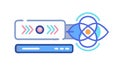 Efficient Data Flow and Information Processing, vector design Generative AI Royalty Free Stock Photo