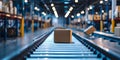 Efficient distribution hub processes products quickly for swift delivery to consumers. Concept