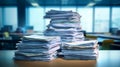 Efficient Document Handling: A Stack of Insurance Claim Forms AI Generated