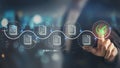 Streamlined digital workflow: Document processing meets final approval. Royalty Free Stock Photo