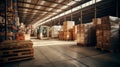 Efficient Goods Labeling in a Well-Organized Warehouse Facility for Streamlined Operations.